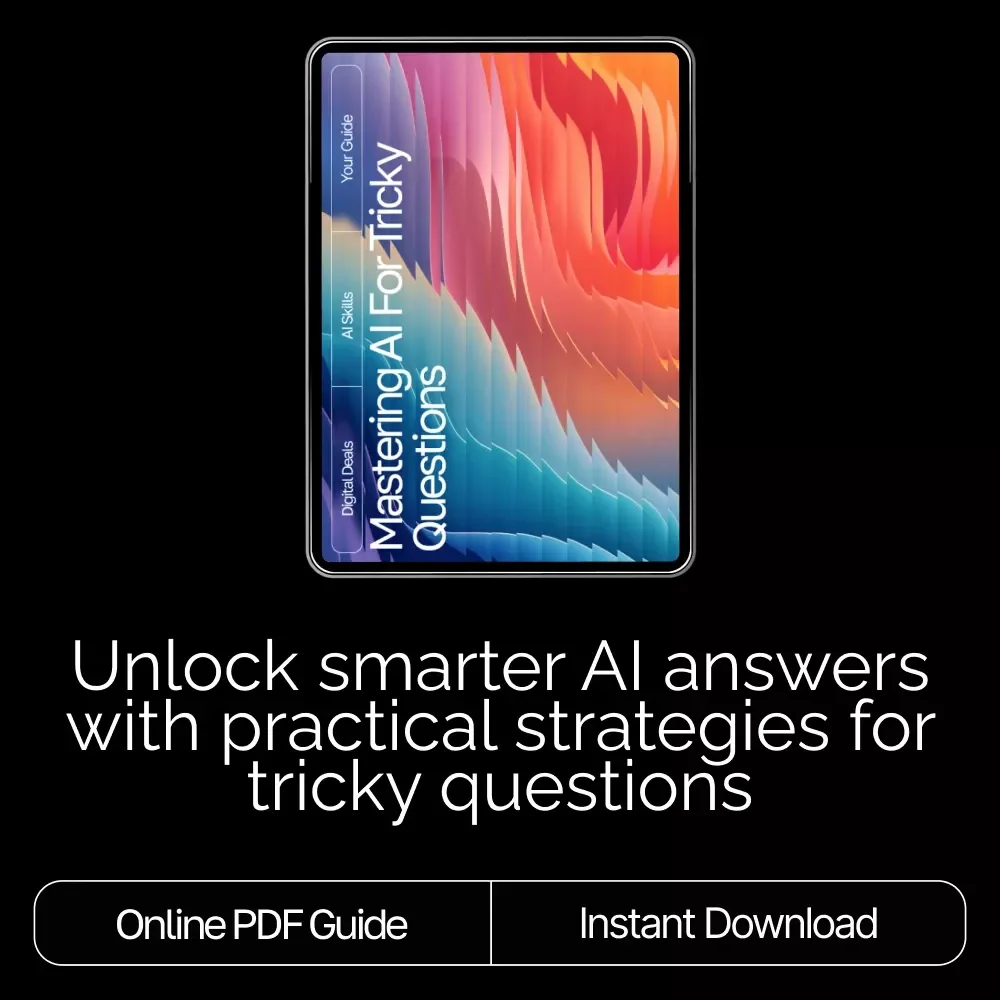 Mastering AI for Tricky Questions | Ultimate Guide for Smart Prompting | AI Reasoning Prompts for Tricky Questions | Digital Download
