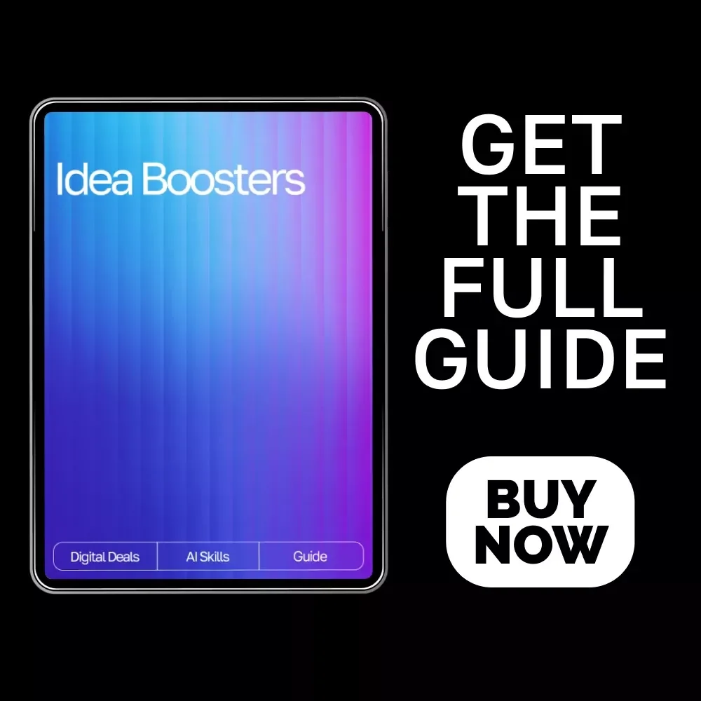 Idea Boosters | AI Prompts for Expanding Ideas Guide | Creative Thinking Workbook for Entrepreneurs, Creators, & Problem-Solvers