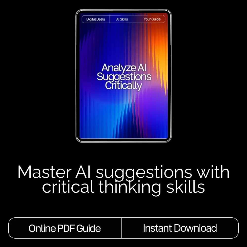 Analyze AI Suggestions Critically – Ultimate Guide on How to Analyze AI Suggestions Critically for Better Results, Spot Bias, and Improve Outputs