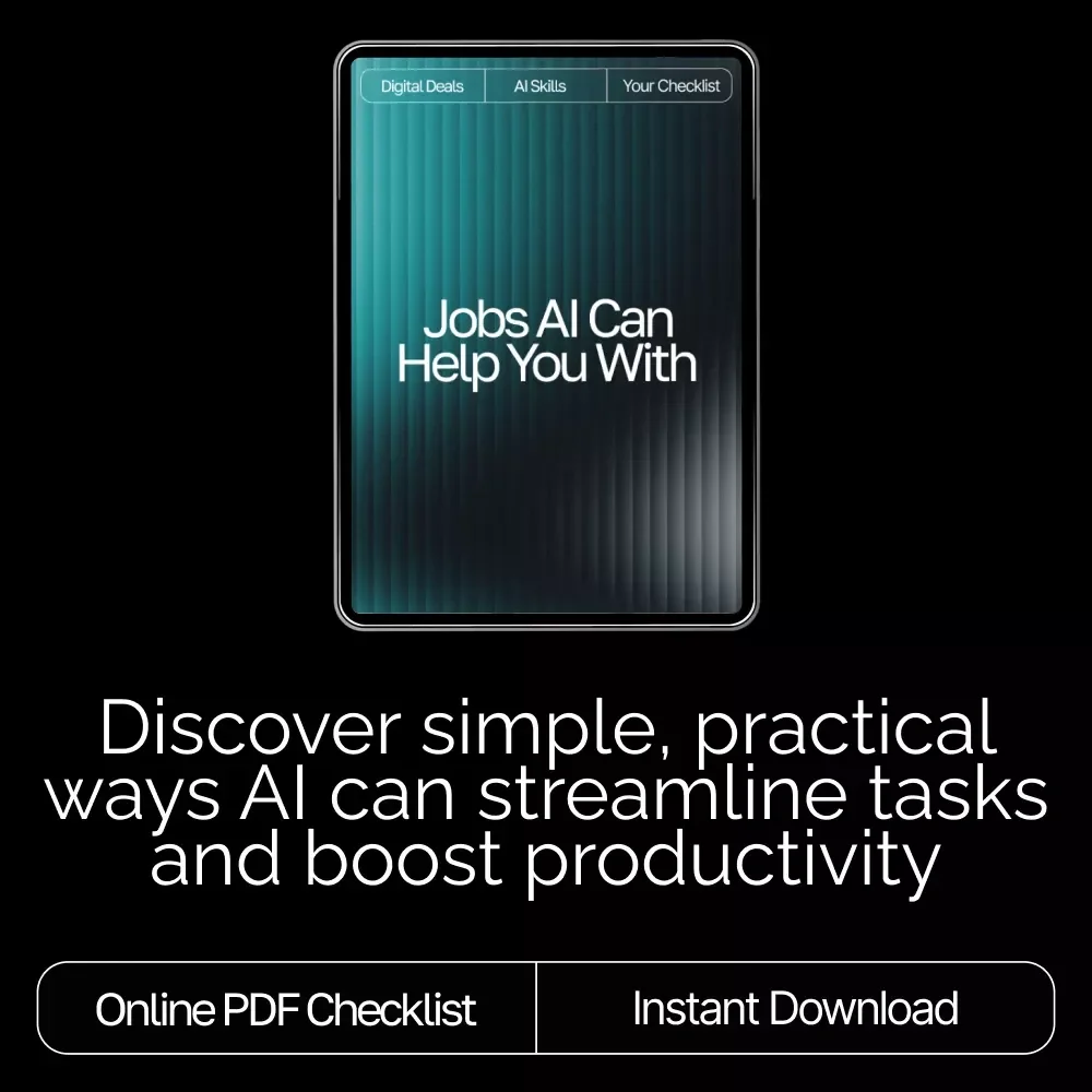 Jobs AI Can Help You With – Printable Checklist | Digital Download | Productivity Guide for What Jobs AI Tools Can Help With