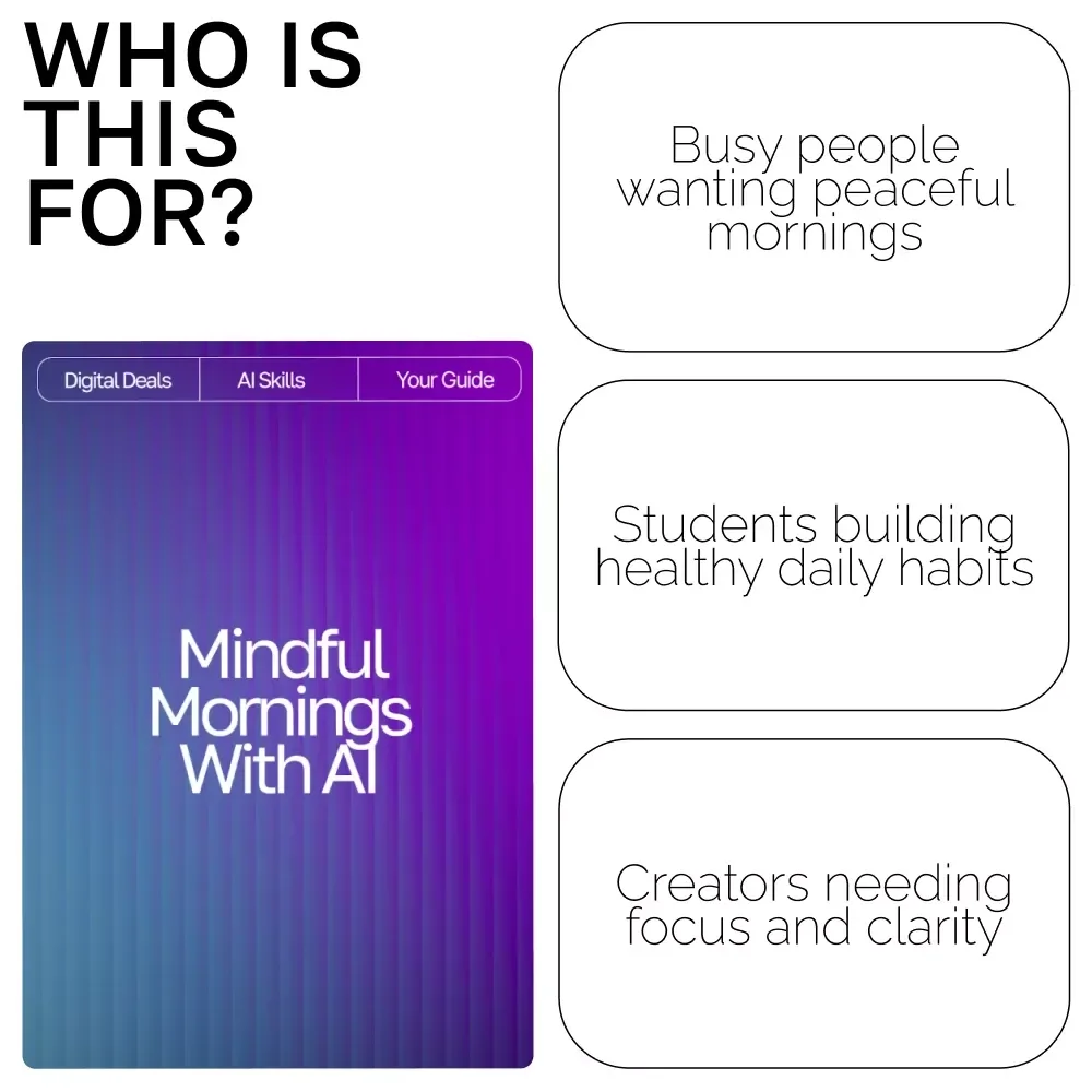 Mindful Mornings with AI | Morning Mindfulness Exercises AI Ideas | Digital Guide to Calm, Clarity, and Focus