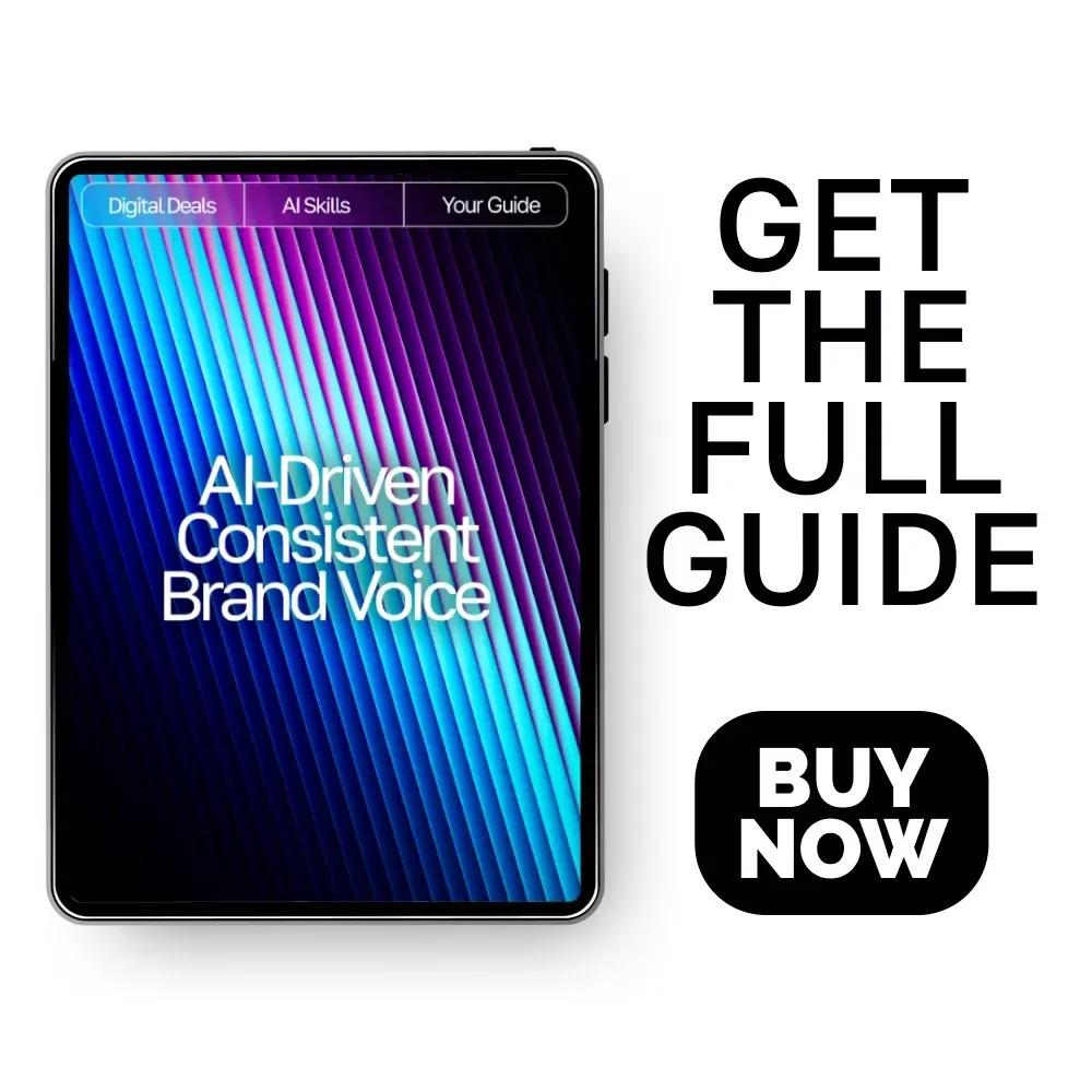 AI-Driven Consistent Brand Voice Guide – AI Help for Consistent Brand Voice, Digital Download eBook for Cohesive Messaging