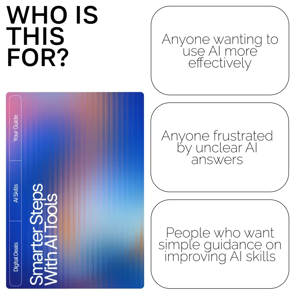 Smarter Steps with AI Tools — AI Guide eBook, Prompt Writing Checklist, Beginner-Friendly AI Tips, Digital Download for Smarter AI Use