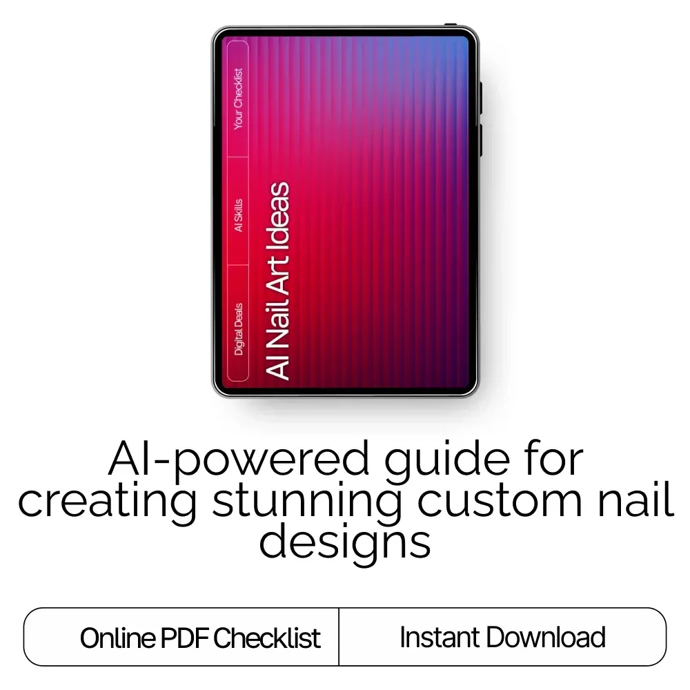 AI Nail Art Ideas – Digital Download Guide for Custom AI Nail Designs, Prompt Crafting, Color Palettes, Nail Artist Inspiration, MidJourney | DALL·E | CanvaAI