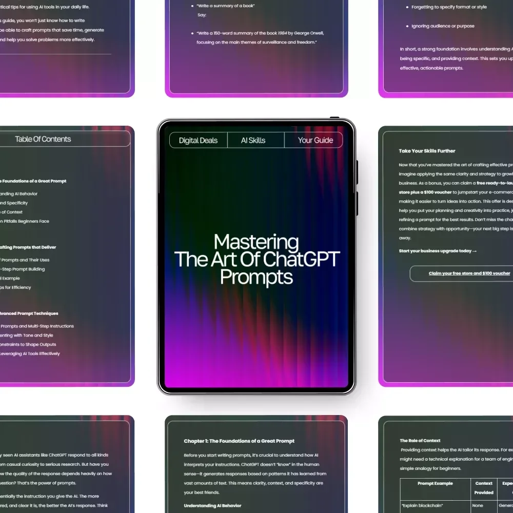 Mastering the Art of ChatGPT Prompts | Ultimate Guide for Beginners & Pros | how to write effective prompts for chatgpt | Digital Download Prompt Writing Guide