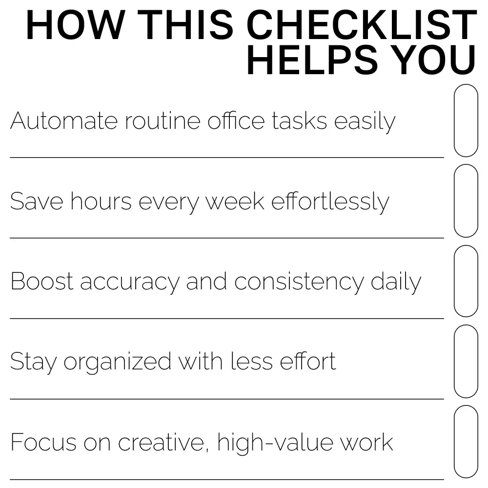 AI Handling Repetitive Office Tasks | Digital Checklist for Productivity | AI Help for Repetitive Office Tasks