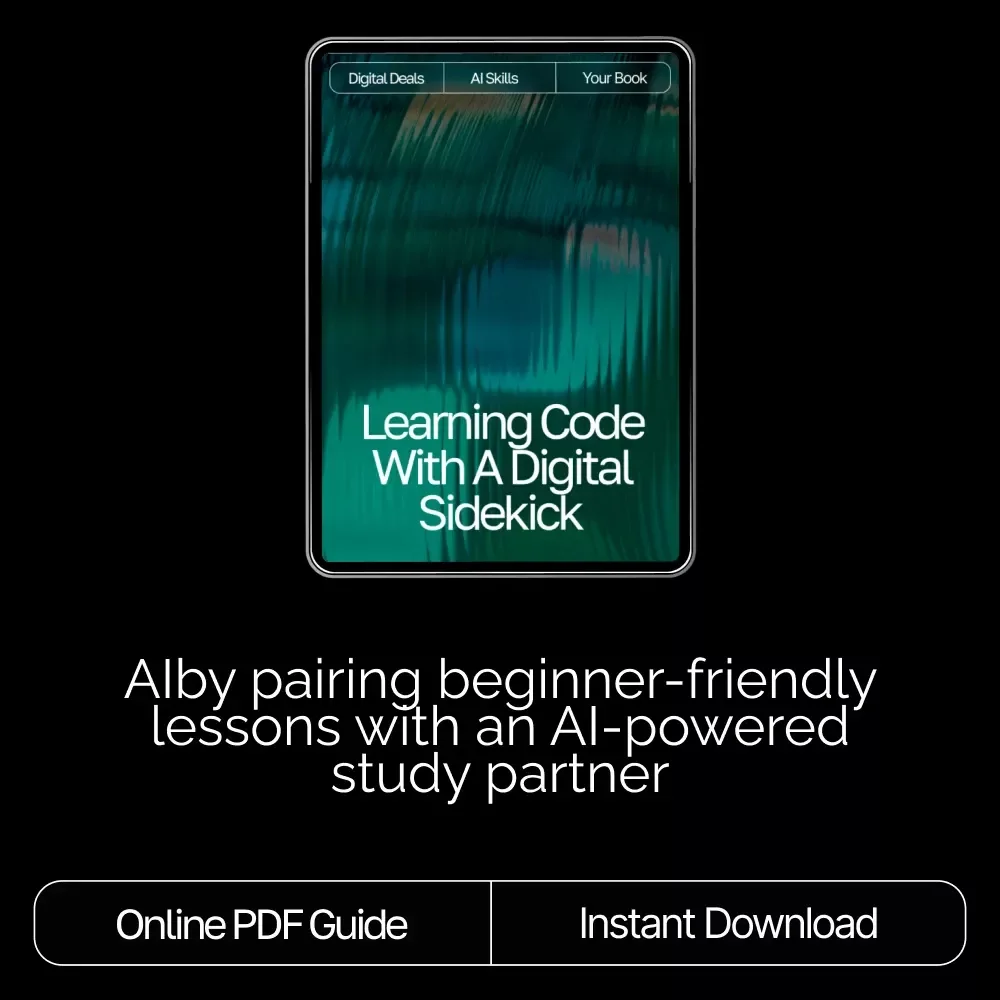 Learning Code with a Digital Sidekick | Beginner-Friendly eBook for Learning Programming Basics with AI | how to use ai to learn programming basics Guide for New Coders