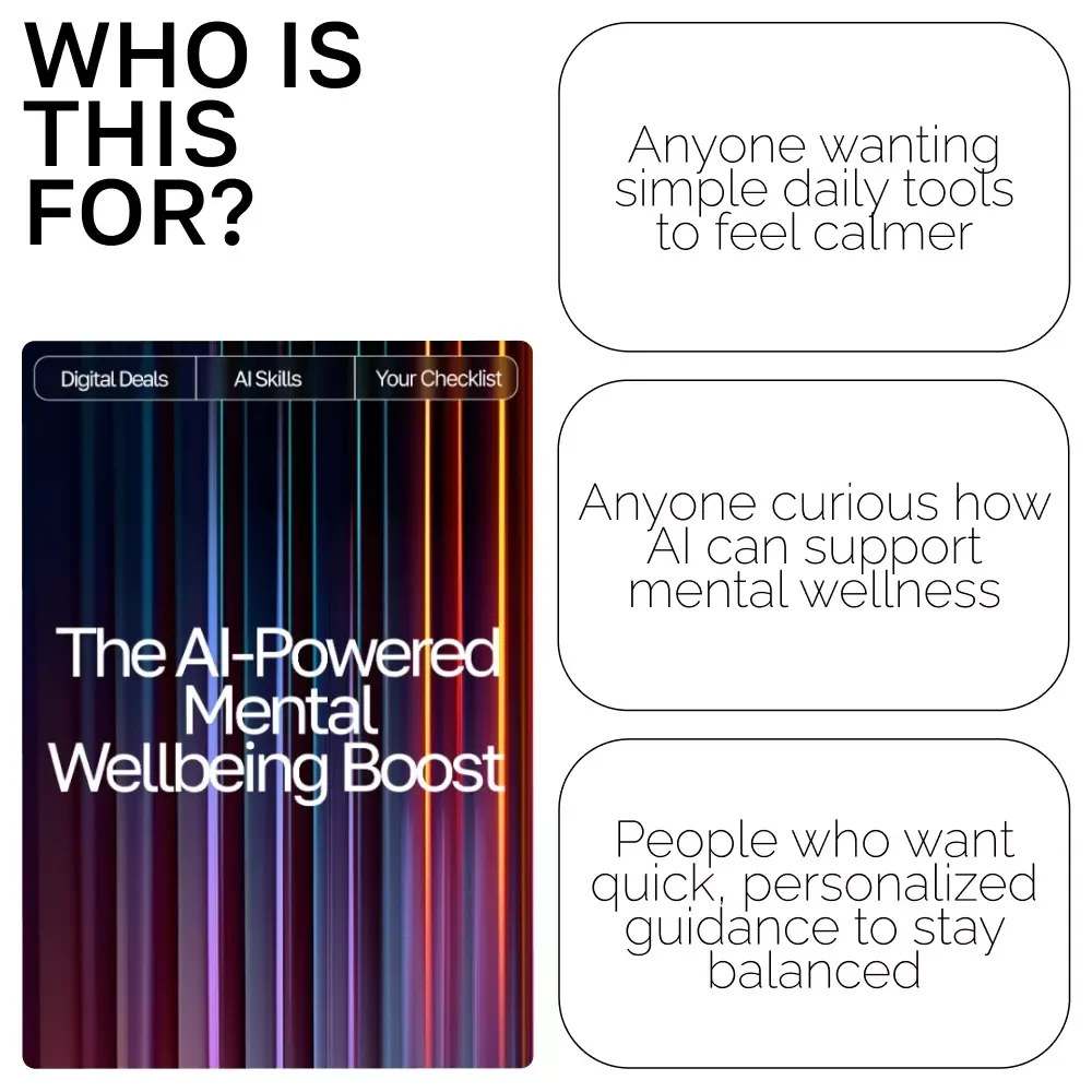 The AI-Powered Mental Wellbeing Boost Checklist | Digital Download for Self-Care, Mood Clarity & Daily Wellness Support | ways to boost mental wellbeing with ai