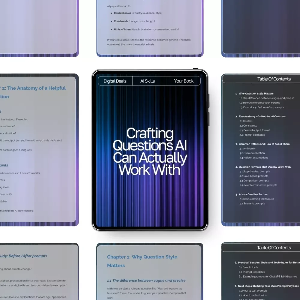 Crafting Questions AI Can Actually Work With | Prompt Engineering Guide | AI Prompt Templates | Digital Download eBook for Better ChatGPT Results