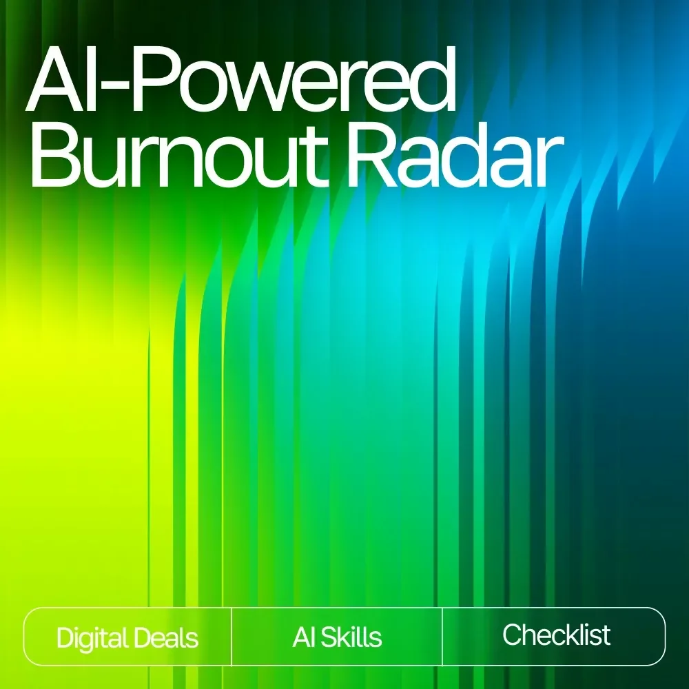 AI-Powered Burnout Radar | Digital Checklist for Recognizing Burnout Signs with AI | Wellness Tracker | Mental Health Self-Care Tool | ai help recognizing burnout signs
