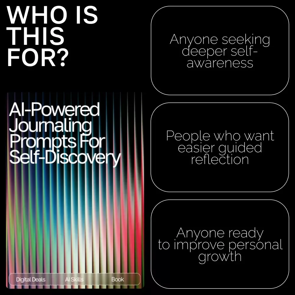 AI-Powered Journaling Prompts for Self-Discovery | Guided eBook for Personal Growth, journaling prompts for self-reflection with ai, Digital Mindset & Reflection Workbook, Self-Awareness Printable & Instant Download