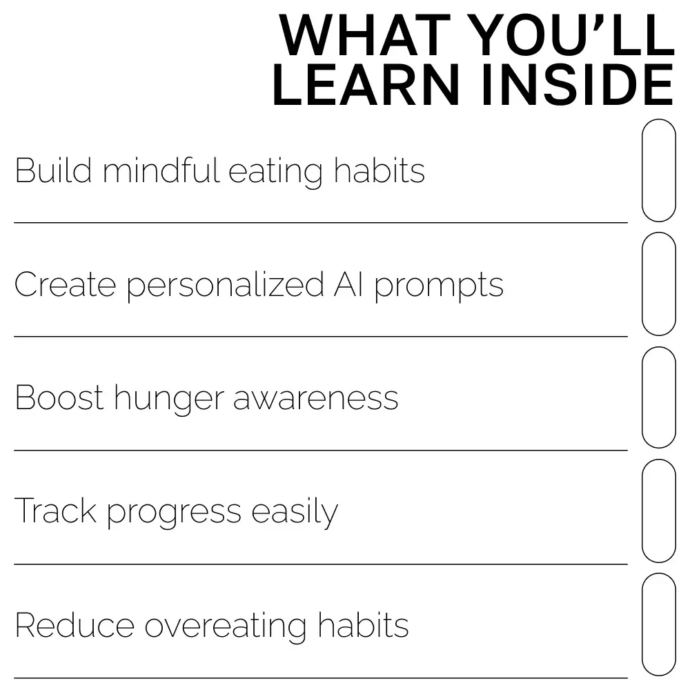 Using AI to Create Thoughtful Eating Prompts | Mindful Eating Prompts with AI | Digital Guide for Mindful Living & Healthy Habits