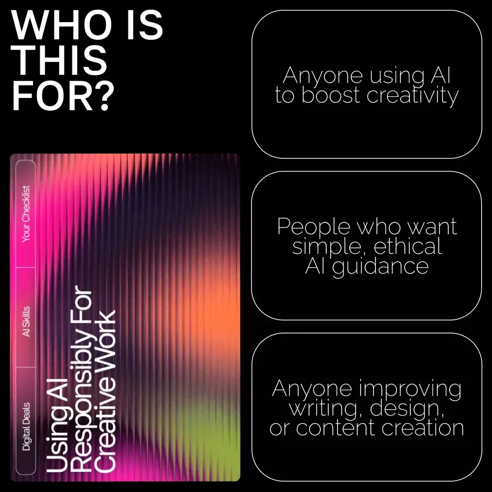 Using AI Responsibly for Creative Work – Printable Checklist | Digital Download | Creative Ethics Guide | How to Use AI Responsibly for Creative Work