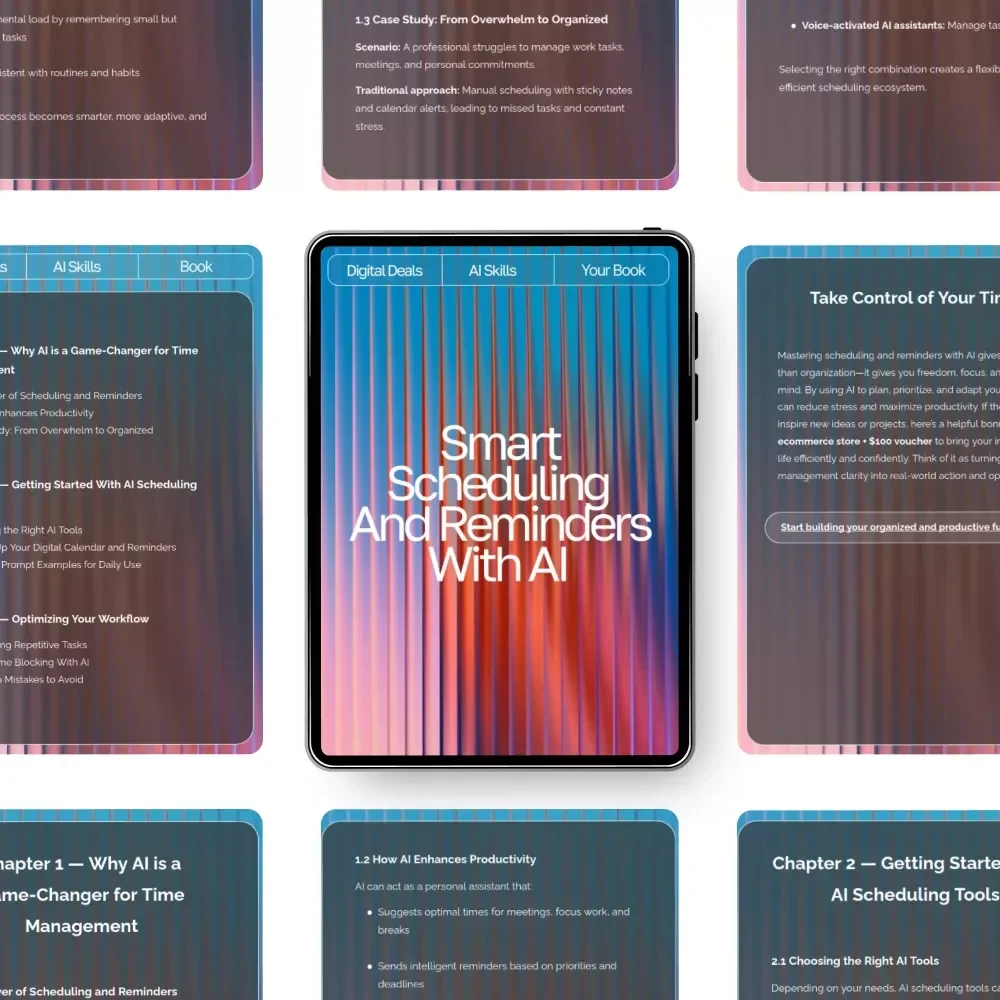 Smart Scheduling and Reminders with AI: The Ultimate AI Help for Scheduling and Reminders eBook for Boosting Productivity and Time Management