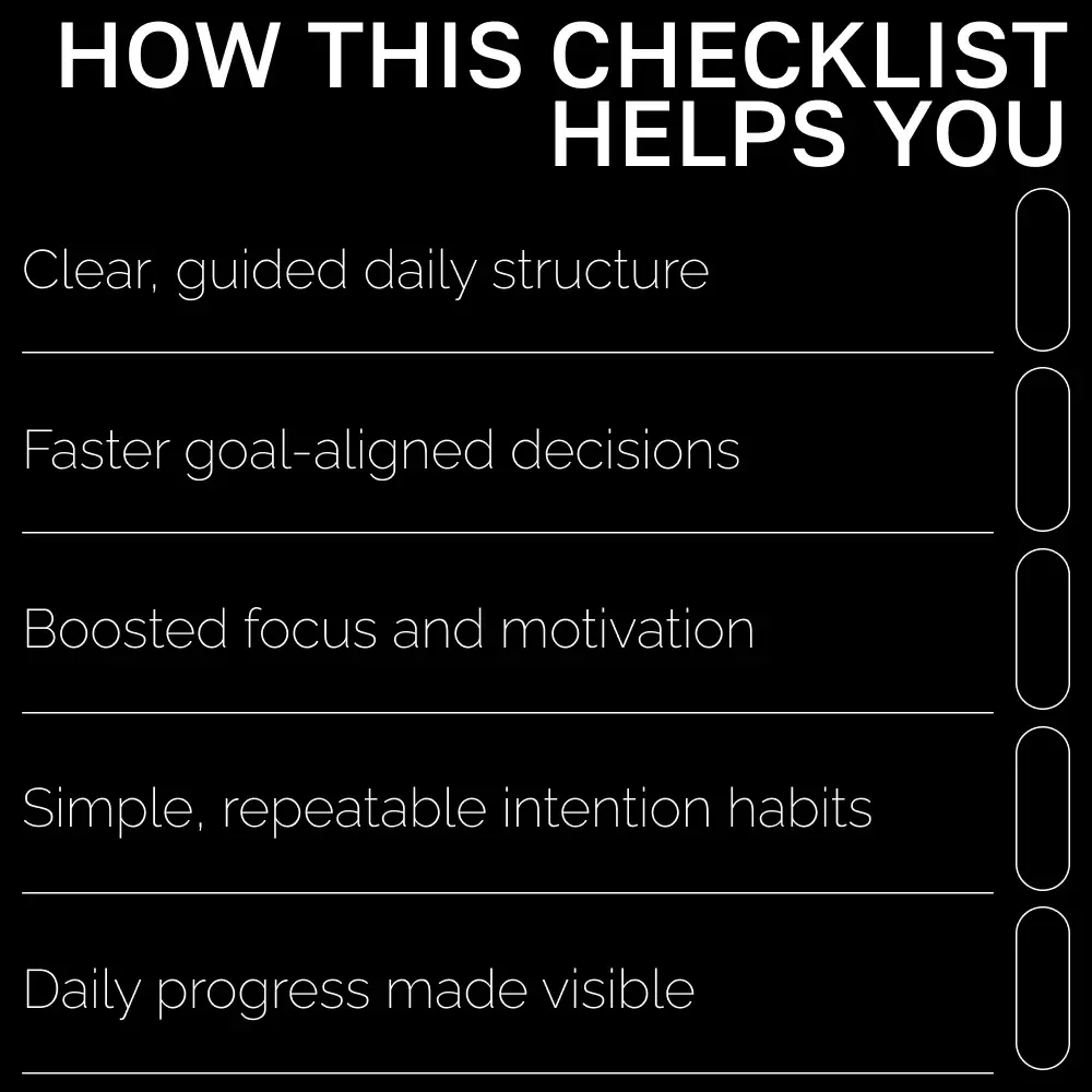 AI-Powered Daily Intention-Setting Checklist | Printable & Digital Routine Guide for Mindful Productivity | ai daily intention-setting routines Boost