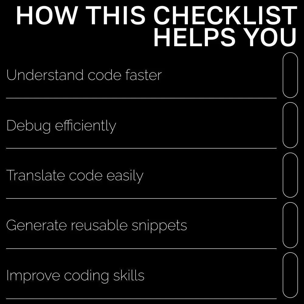 The AI Coding Sidekick Checklist – Ultimate Guide to AI Prompts for Coding Help, Debugging, Optimizations, and Learning