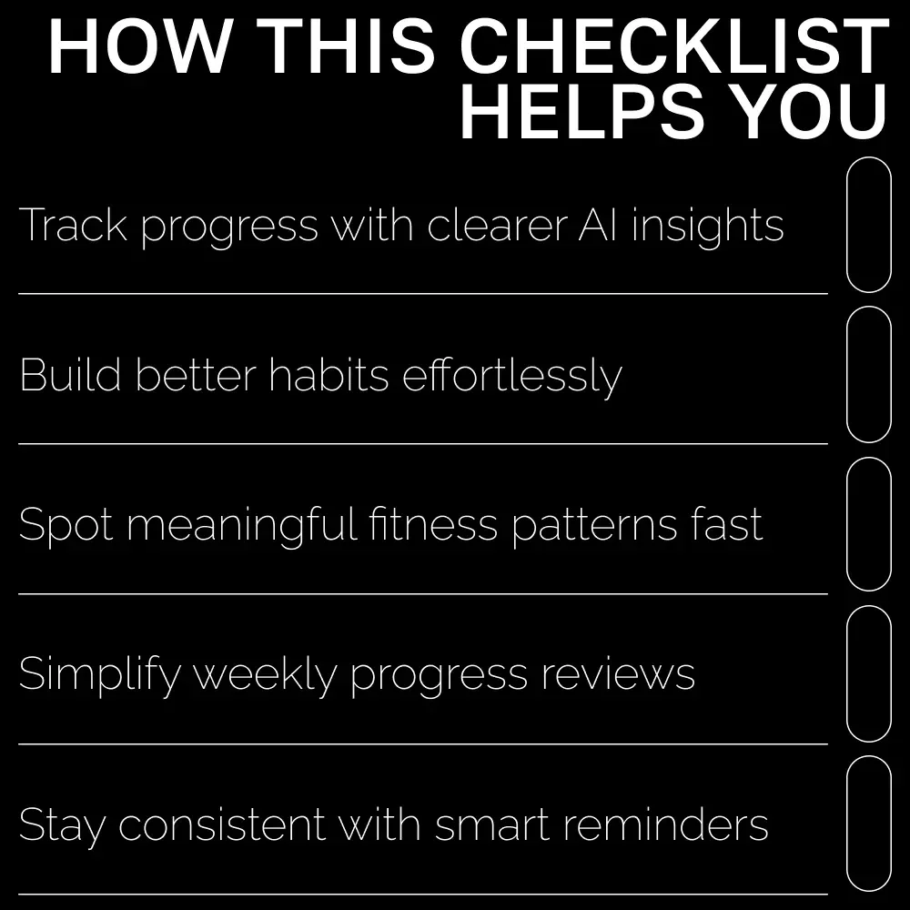 AI-Powered Fitness Progress Tracker Checklist | Printable & Digital Fitness Tracking Guide | Wellness Planner | ai tool for tracking fitness progress