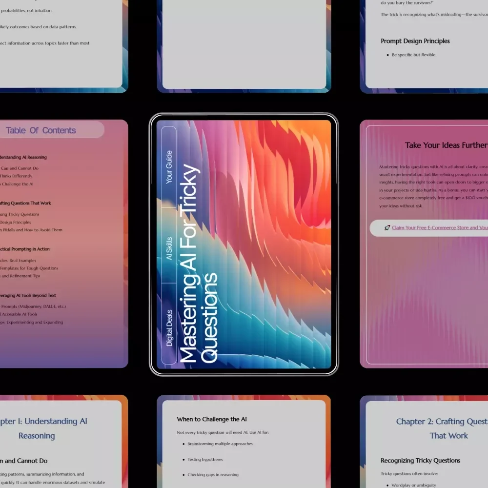 Mastering AI for Tricky Questions | Ultimate Guide for Smart Prompting | AI Reasoning Prompts for Tricky Questions | Digital Download