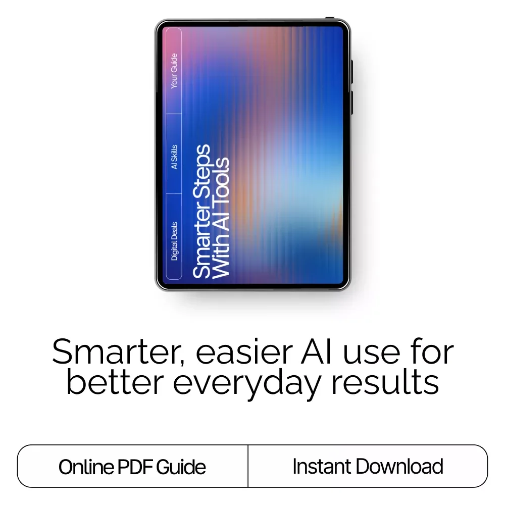 Smarter Steps with AI Tools — AI Guide eBook, Prompt Writing Checklist, Beginner-Friendly AI Tips, Digital Download for Smarter AI Use