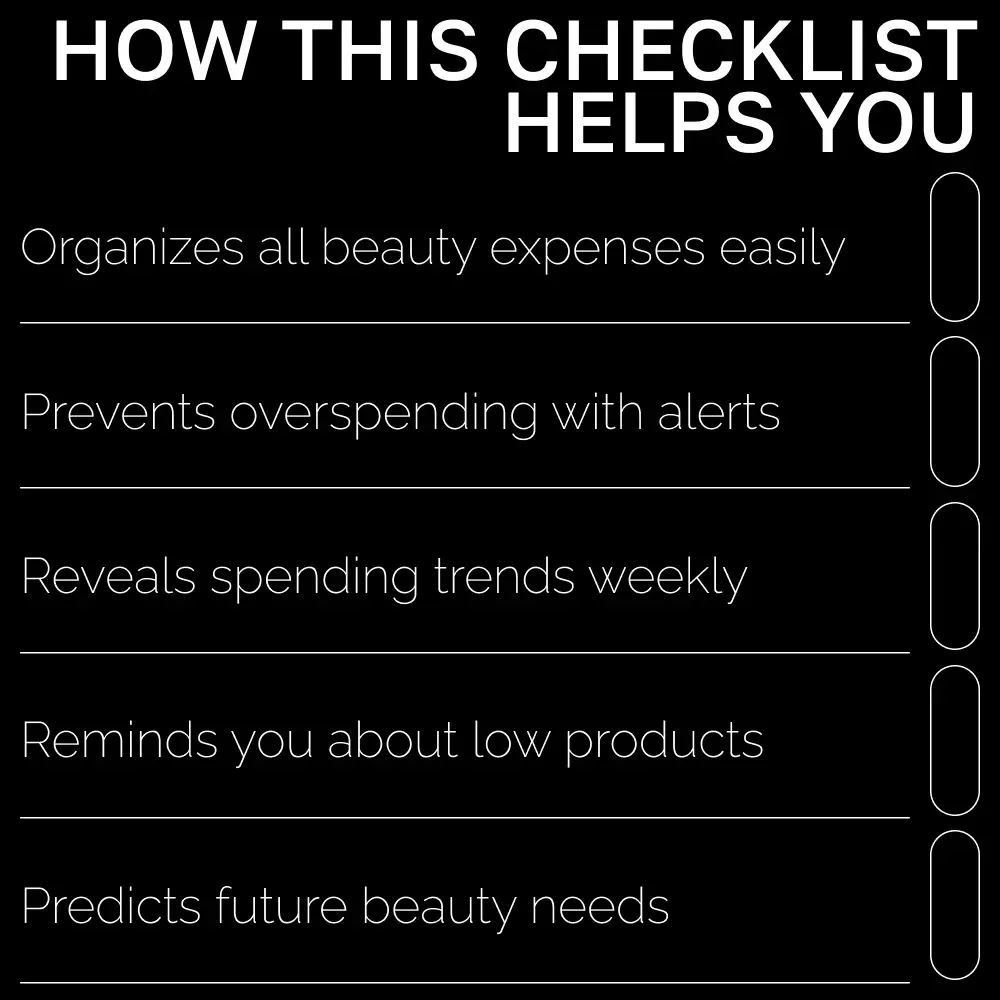 Your AI Beauty Budget Checklist | Smart Digital Download for Beauty Lovers | Expense Tracking, AI-Powered Planning & Savings Guide | ai app for managing beauty expenses