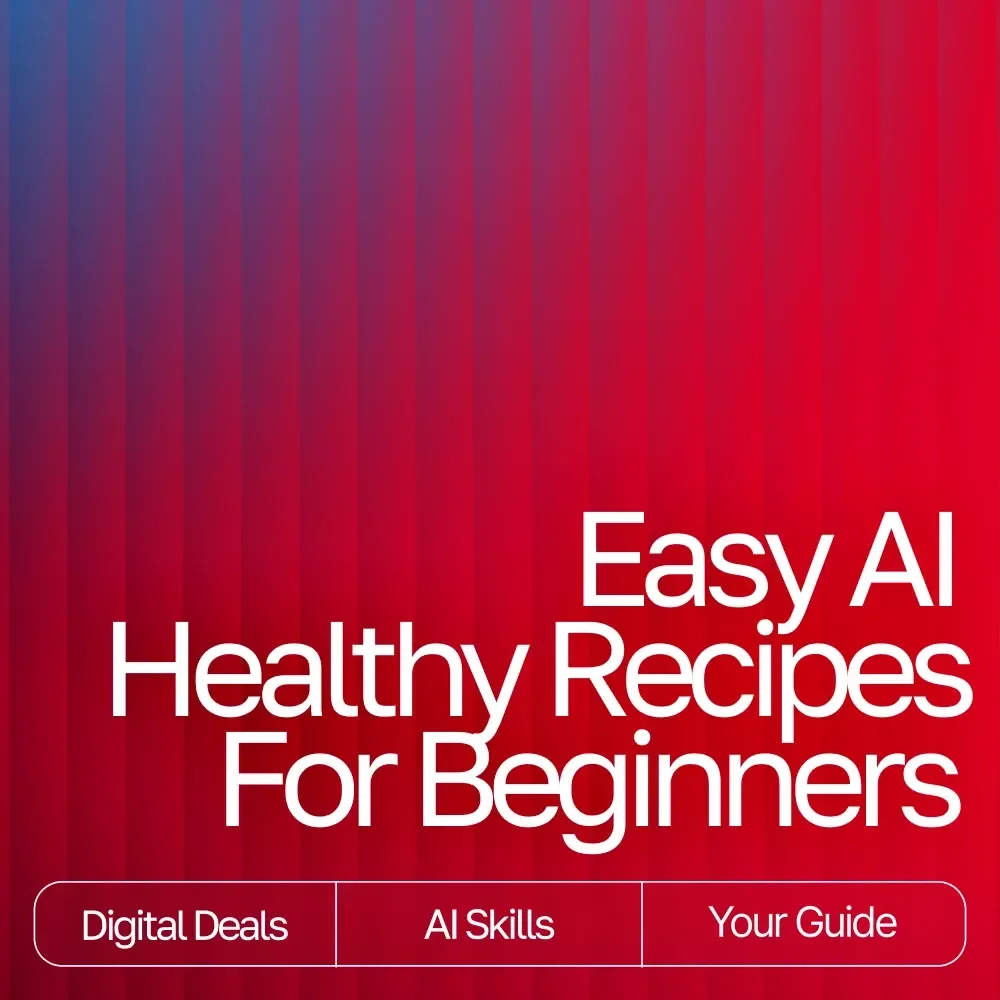 Easy AI Healthy Recipes for Beginners | Healthy Recipe AI Suggestions for Beginners | Printable Guide, Digital Download, eBook, Cooking Checklist