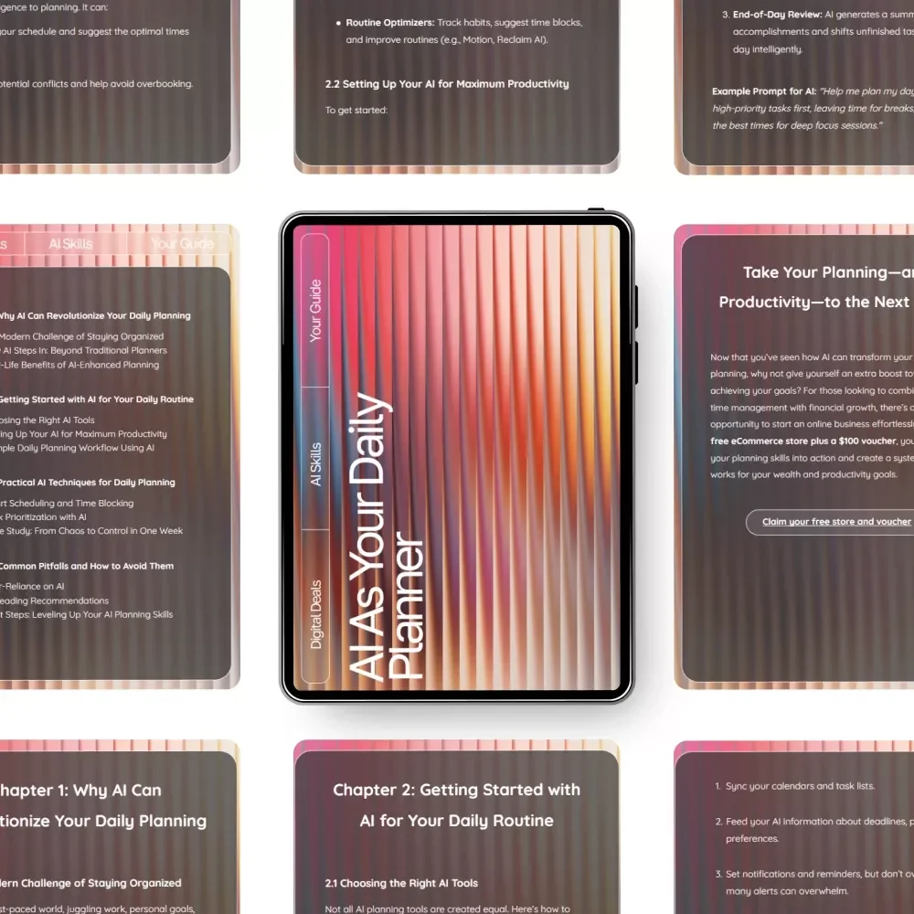 AI as Your Daily Planner: The Ultimate Guide for AI Help for Daily Planning to Boost Productivity, Organize Tasks, and Streamline Your Routine
