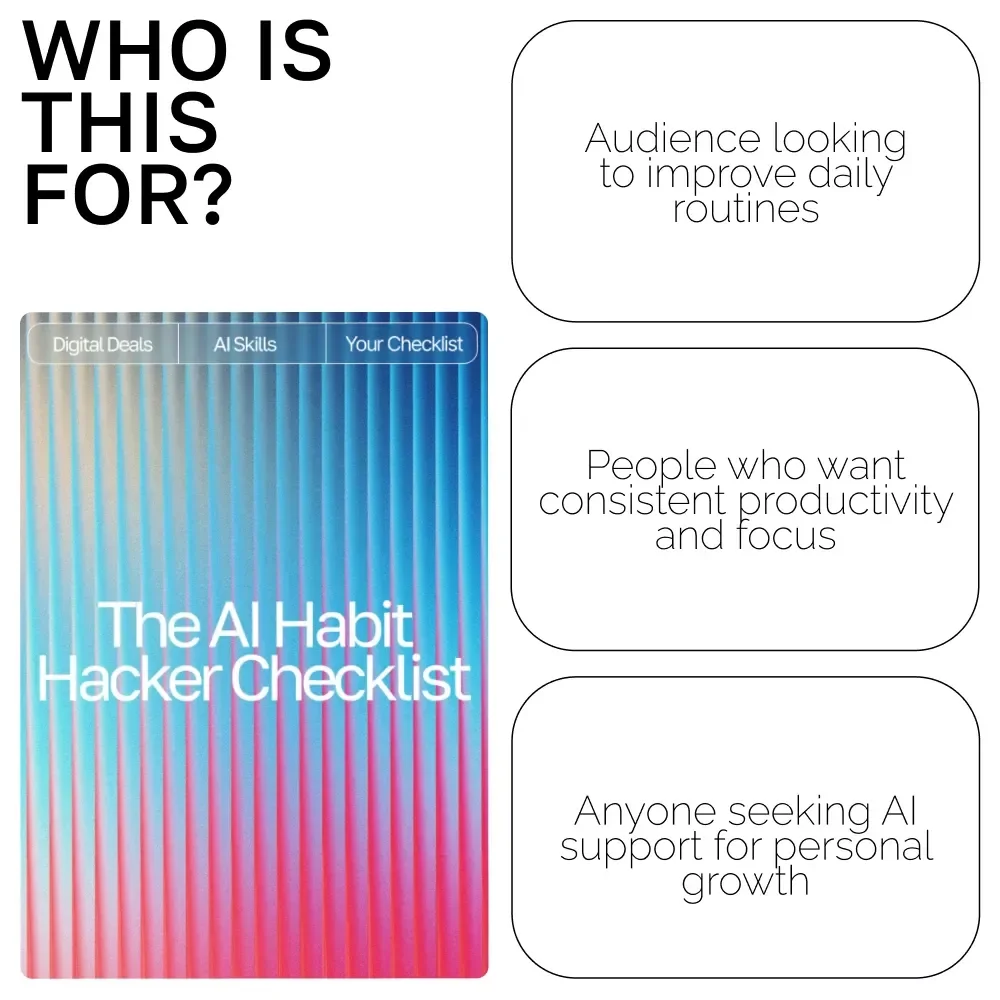 The AI Habit Hacker Checklist: Digital Download for Using AI Help Maintaining Daily Habits, Track Progress, Build Routines & Stay Motivated