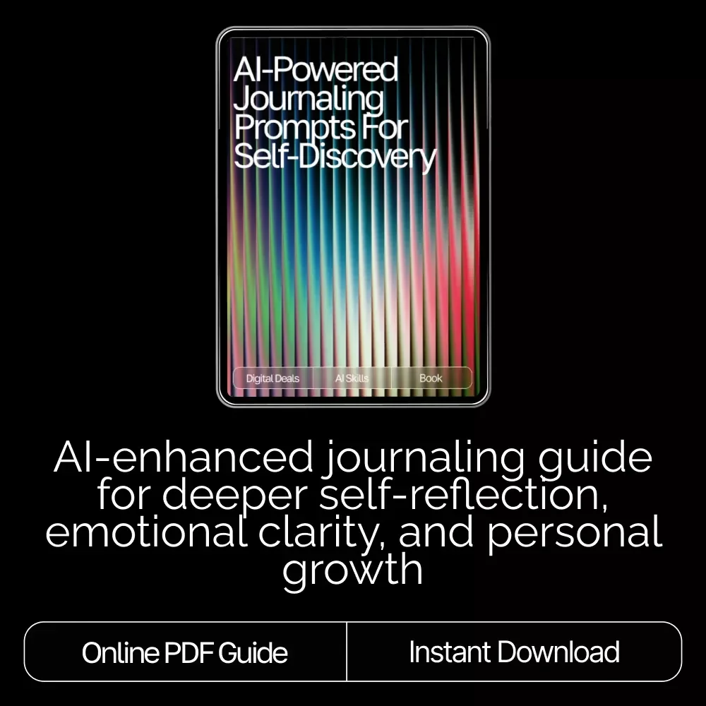 AI-Powered Journaling Prompts for Self-Discovery | Guided eBook for Personal Growth, journaling prompts for self-reflection with ai, Digital Mindset & Reflection Workbook, Self-Awareness Printable & Instant Download