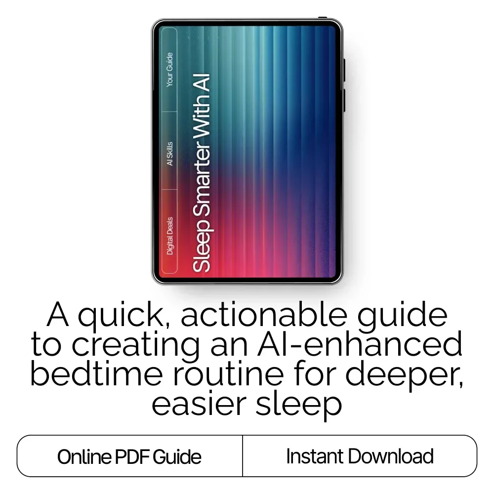 Sleep Smarter with AI – Bedtime Routine Guide for Better Rest | Digital Download for Personalized bedtime routine ai suggestions