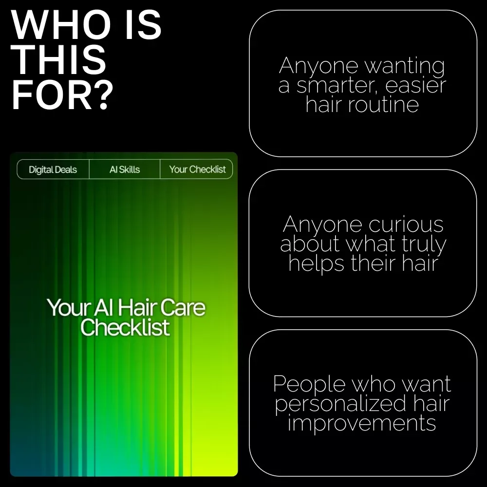 Your AI Hair Care Checklist | Digital Hair Routine Tracker, AI Hair Analysis Guide, Hair Care Planner, Scalp Health Journal, Printable & Digital Download