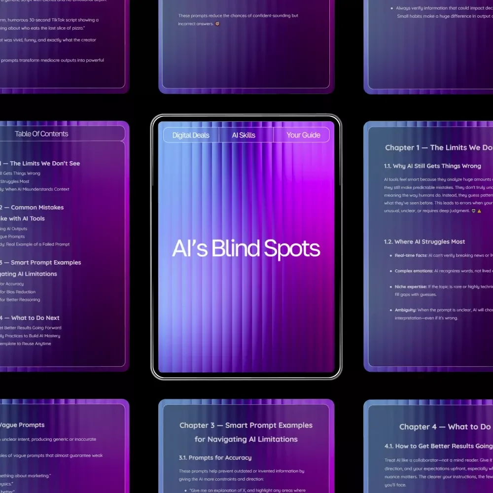 AI’s Blind Spots | Digital Guide to Understanding the Limits, Biases, and Boundaries of Artificial Intelligence