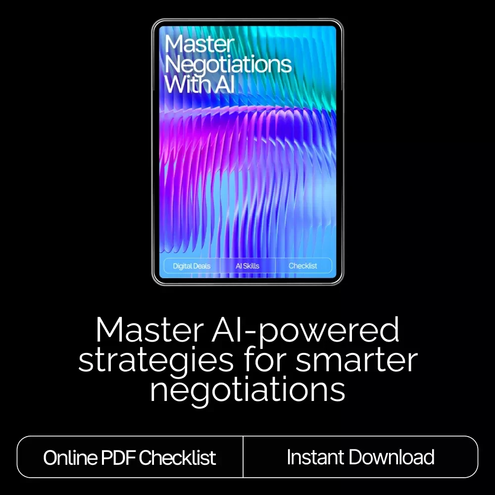 Master Negotiations with AI – Digital Guide, eBook & Checklist for Entrepreneurs, Sales, and Business Professionals