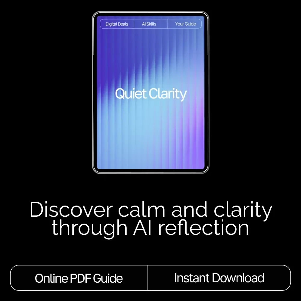 Quiet Clarity | Digital Guide for Mindfulness and Self-Discovery with AI | Learn How to Use AI Prompts for Personal Reflection and Build a Lifelong Habit of Inner Awareness