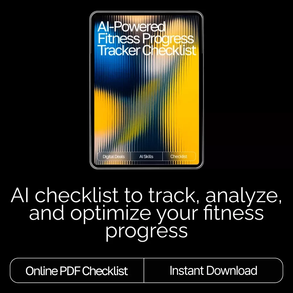 AI-Powered Fitness Progress Tracker Checklist | Printable & Digital Fitness Tracking Guide | Wellness Planner | ai tool for tracking fitness progress