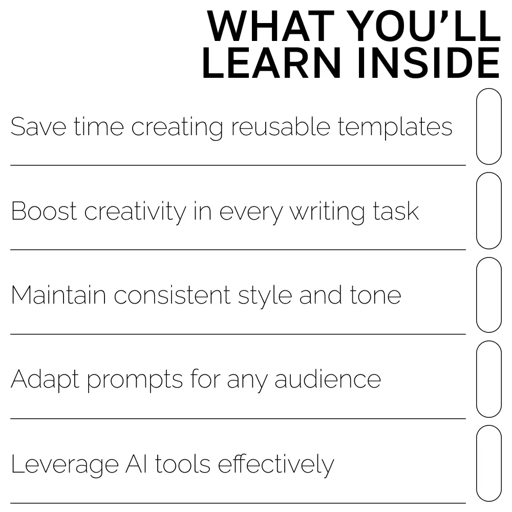 Mastering Writing with Reusable Prompt Templates – AI Writing Guide, Prompt Templates for Writers, eBook for Creativity & Productivity