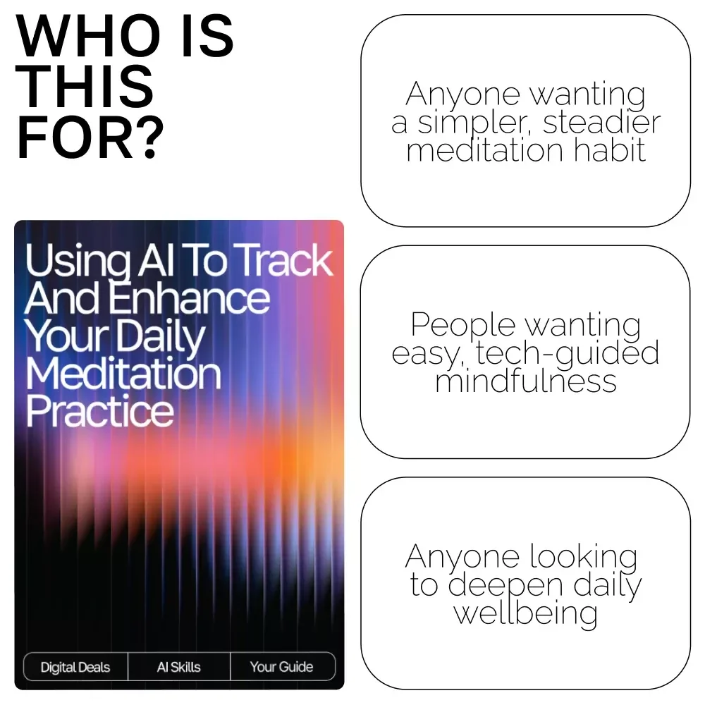 Using AI to Track and Enhance Your Daily Meditation Practice | Guide for Mindfulness Growth | Digital Download | ai tracker for daily meditation