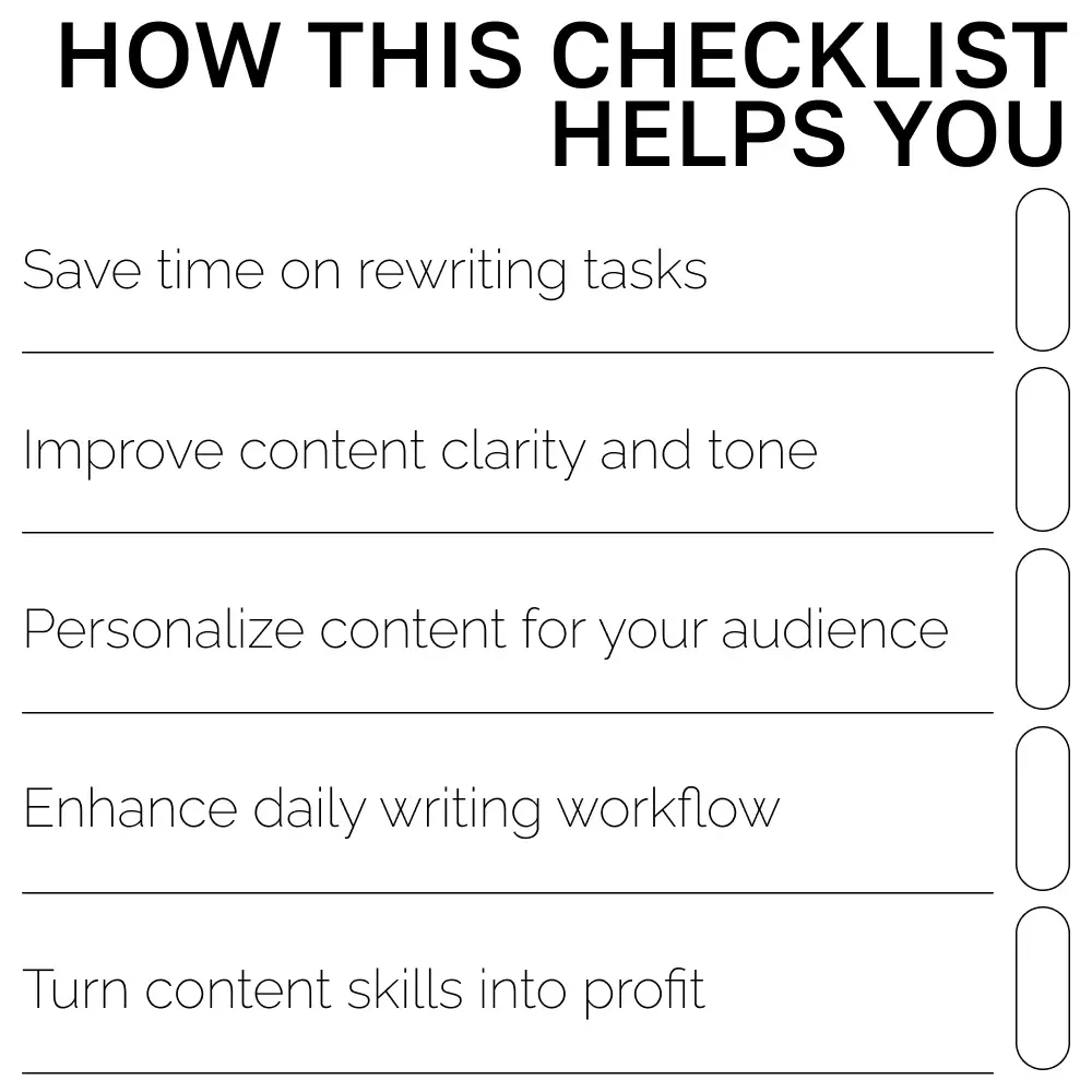 Best AI Tools for Rewriting: Ultimate Checklist for Boosting Productivity & Content Quality