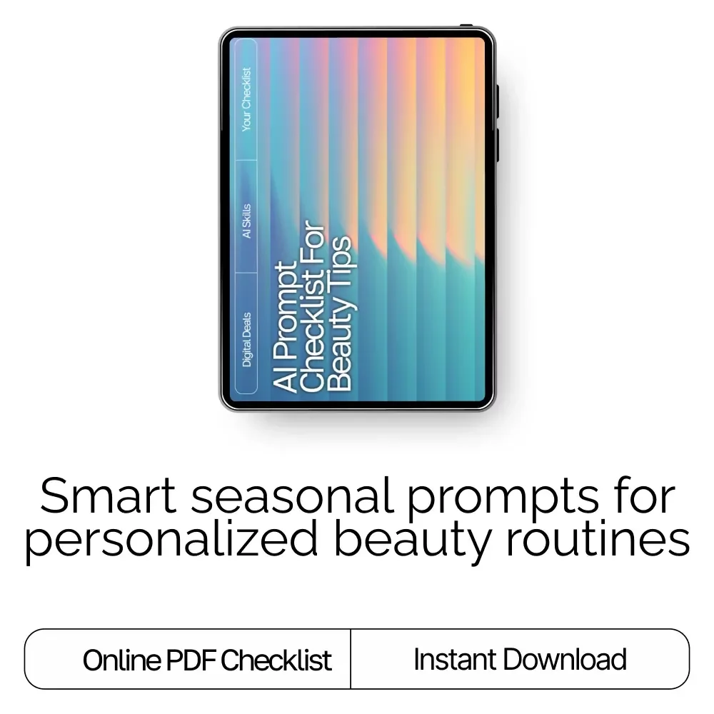 AI Prompt Checklist for Beauty Tips – Ultimate Seasonal Skincare & Makeup Guide | Digital Download for Personalized Beauty Routines