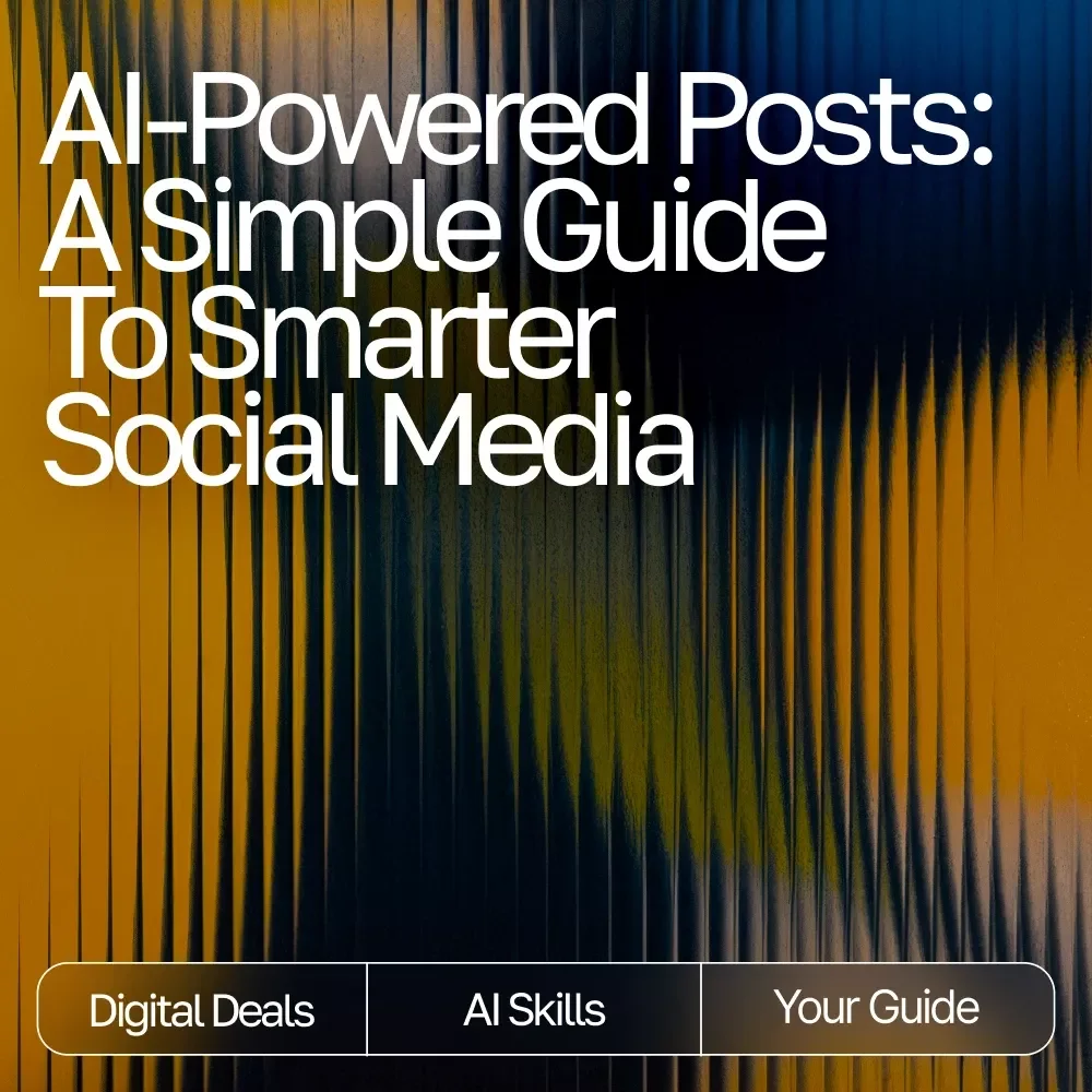 AI-Powered Posts: A Simple Guide to Smarter Social Media | Digital Download Guide for Creators, Business Owners & Marketers | how to use ai for social media posts SEO Workbook