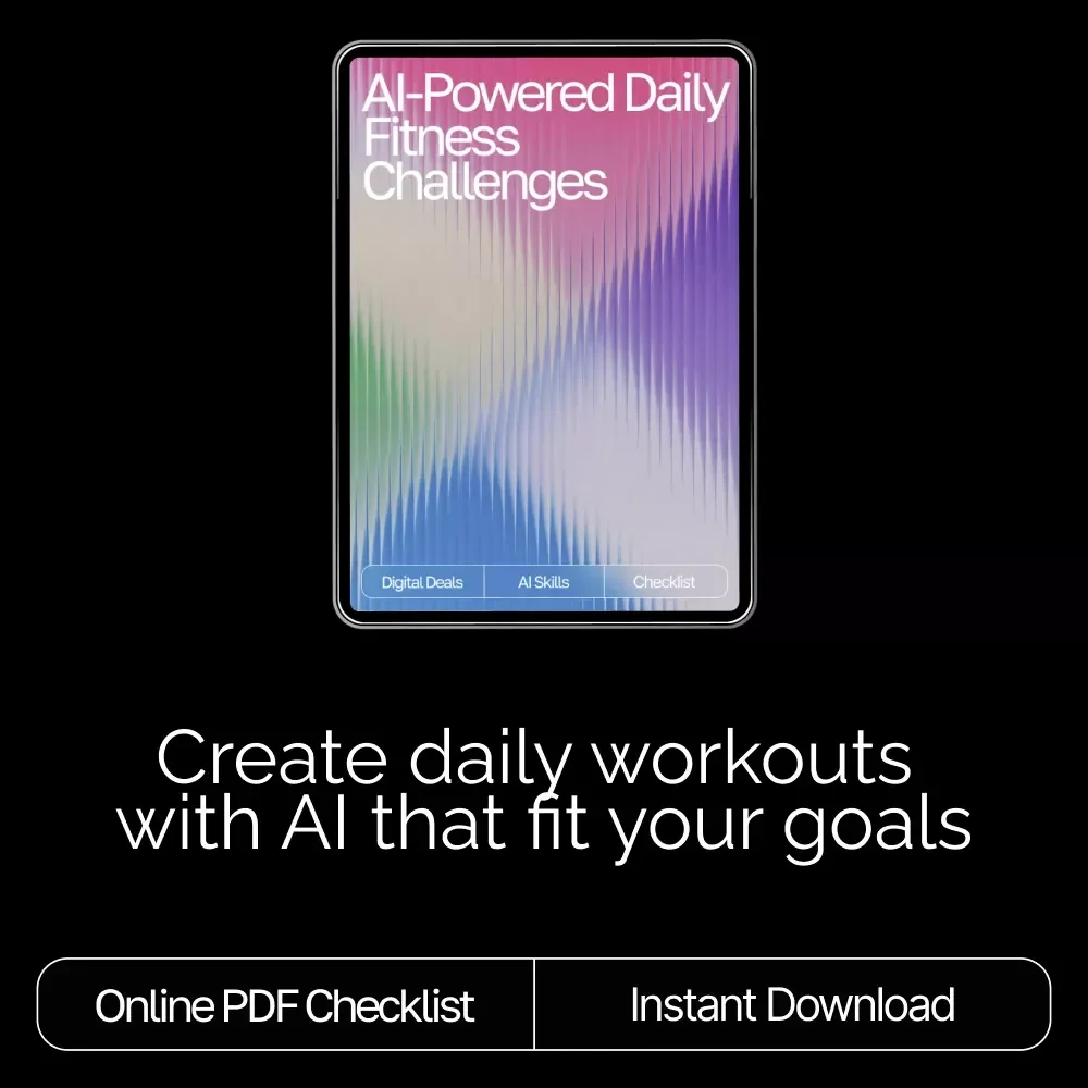 AI-Powered Daily Fitness Challenges | Digital Checklist for Custom Workouts | AI Prompts for Daily Fitness Challenges