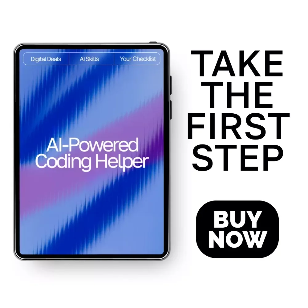 AI-Powered Coding Helper – Step-by-Step Digital Guide, eBook & Checklist for Programmers, Debugging, Python, JavaScript, HTML & CSS