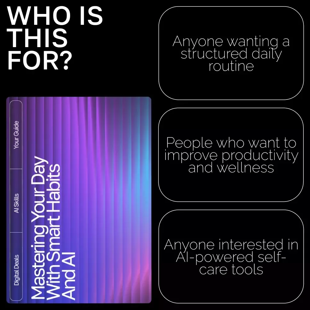 Mastering Your Day with Smart Habits and AI: Digital Guide, eBook, and Checklist for Self-Care, Productivity, and Daily Routine Optimization