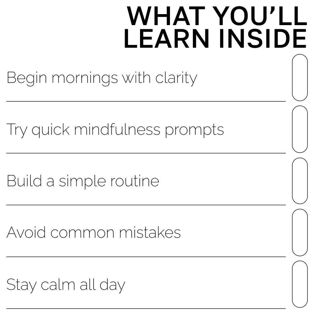 Mindful Mornings with AI | Morning Mindfulness Exercises AI Ideas | Digital Guide to Calm, Clarity, and Focus