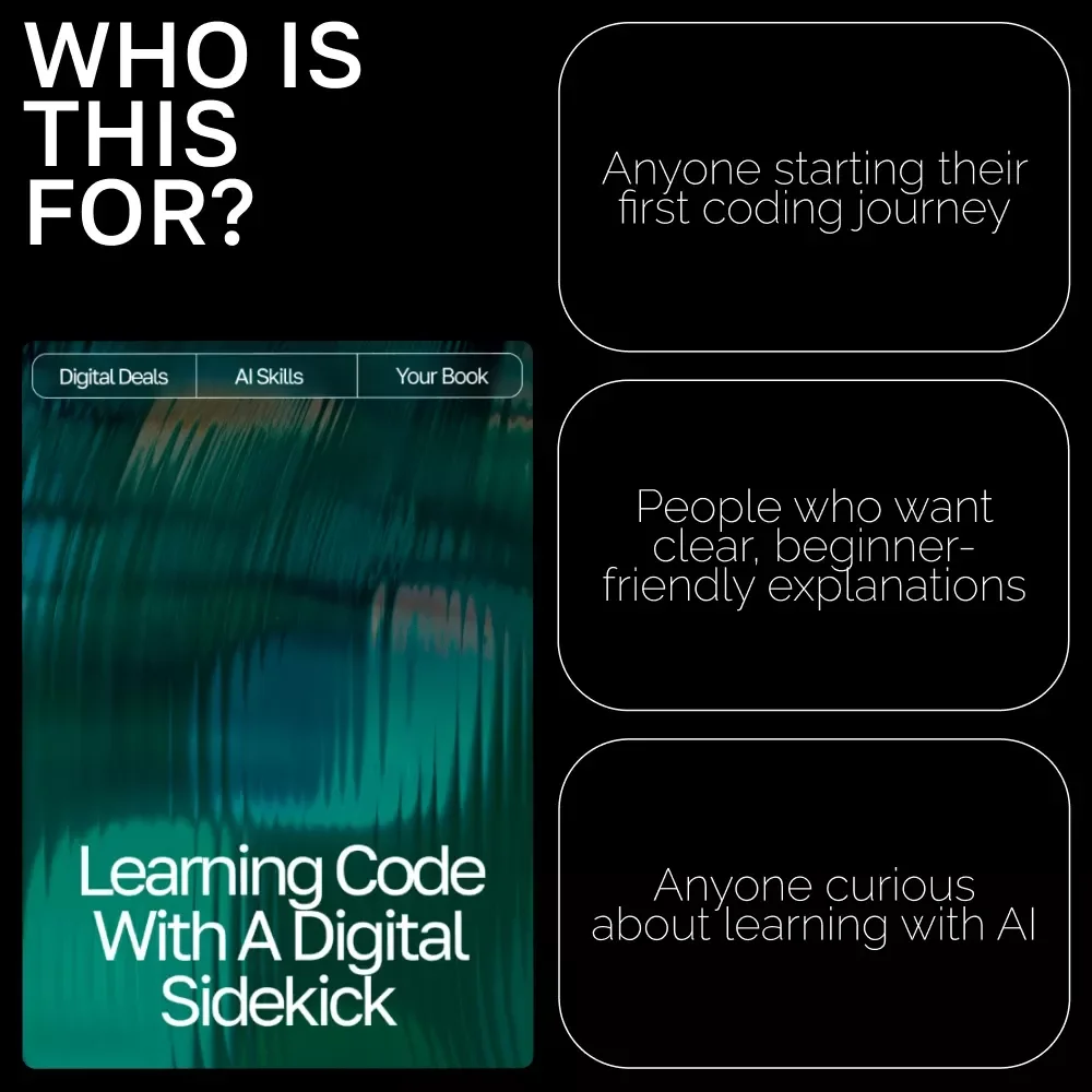 Learning Code with a Digital Sidekick | Beginner-Friendly eBook for Learning Programming Basics with AI | how to use ai to learn programming basics Guide for New Coders