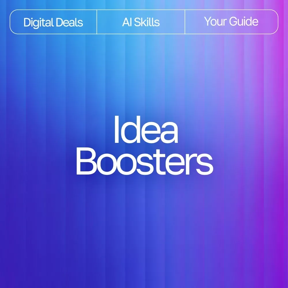 Idea Boosters | AI Prompts for Expanding Ideas Guide | Creative Thinking Workbook for Entrepreneurs, Creators, & Problem-Solvers