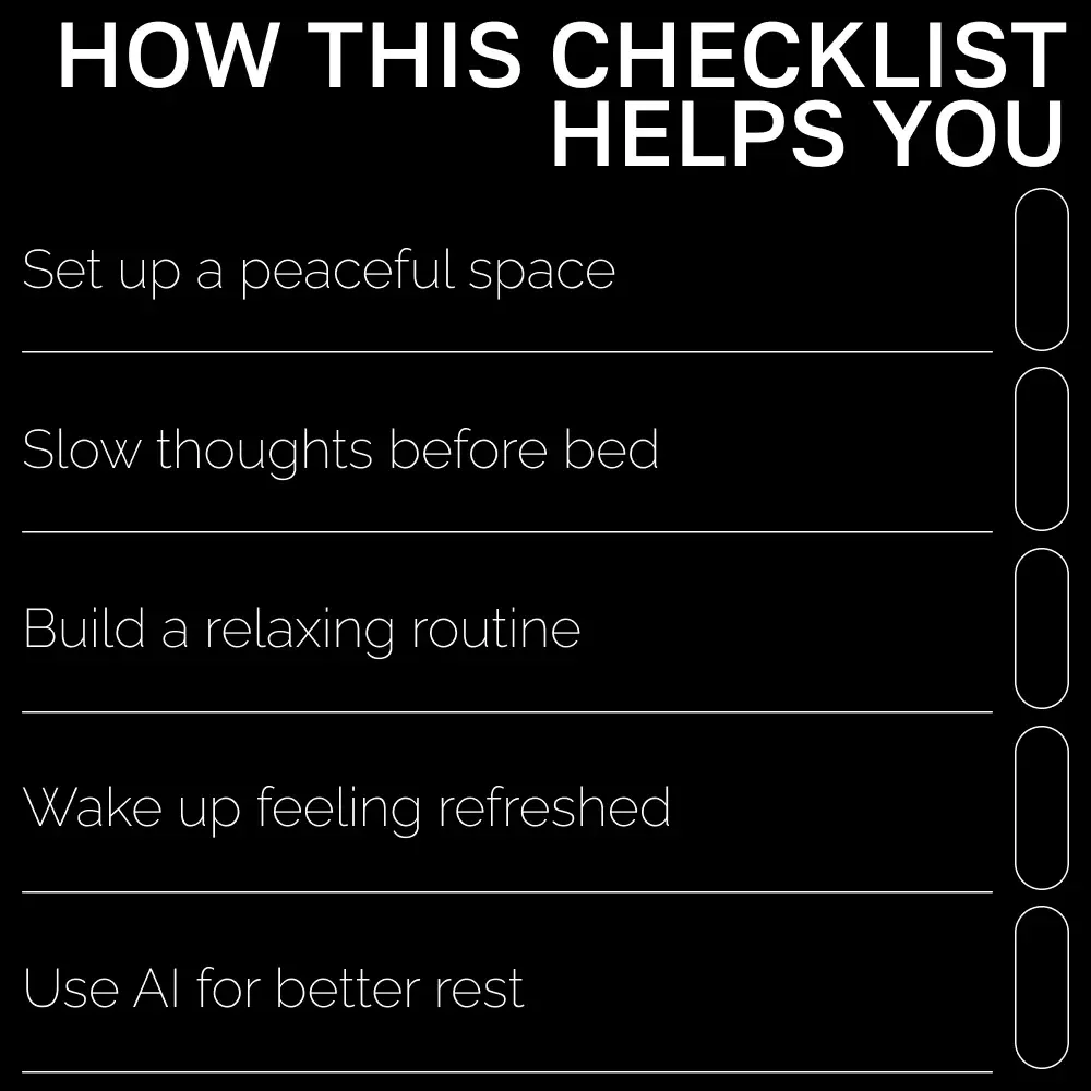 Fall Asleep Faster with AI | AI Help Falling Asleep Faster | Digital Checklist for Restful Nights and Calm Mornings