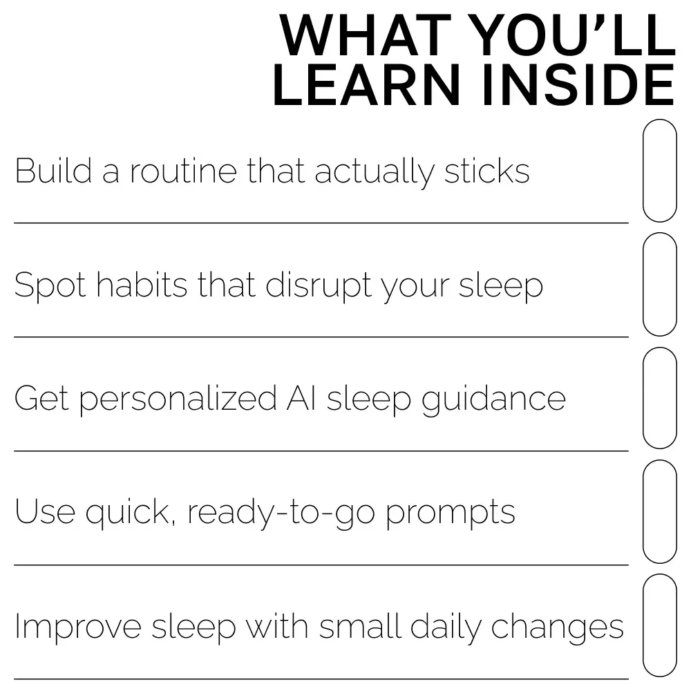 Sleep Smarter with AI – Bedtime Routine Guide for Better Rest | Digital Download for Personalized bedtime routine ai suggestions