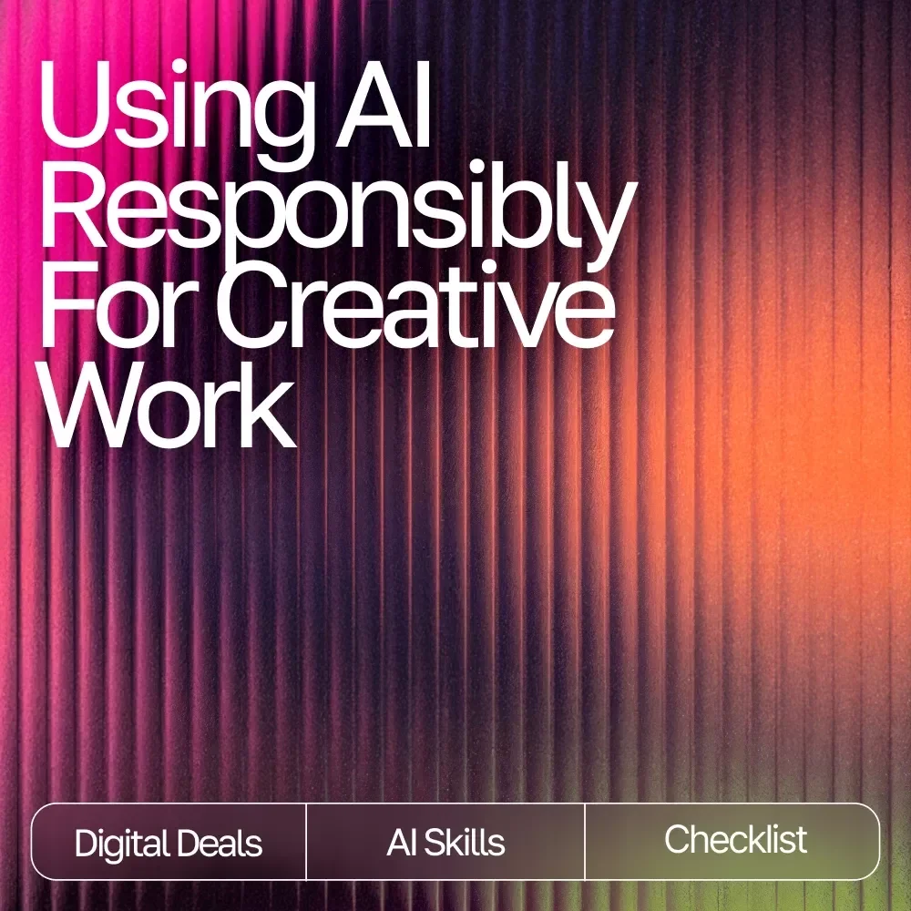 Using AI Responsibly for Creative Work – Printable Checklist | Digital Download | Creative Ethics Guide | How to Use AI Responsibly for Creative Work