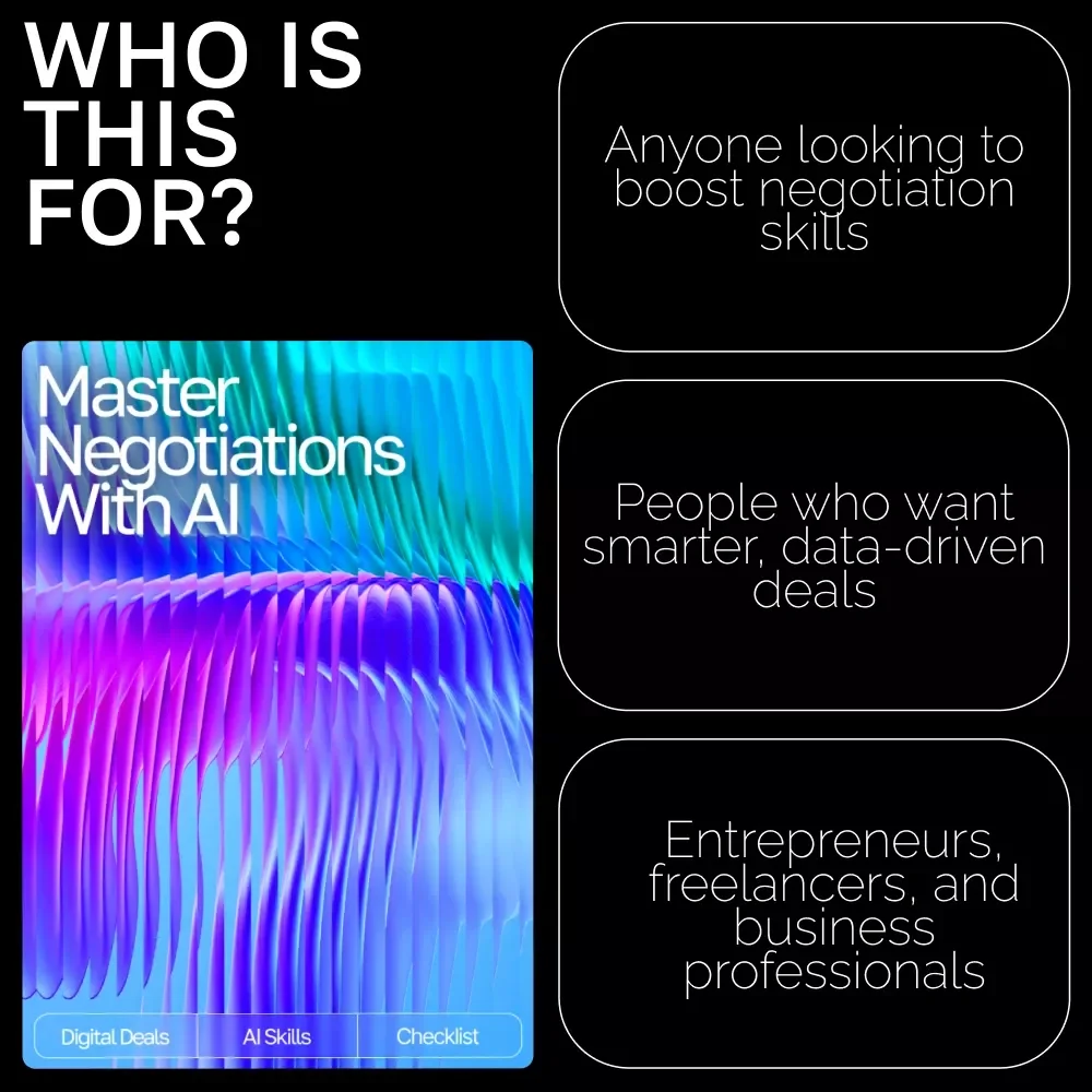Master Negotiations with AI – Digital Guide, eBook & Checklist for Entrepreneurs, Sales, and Business Professionals