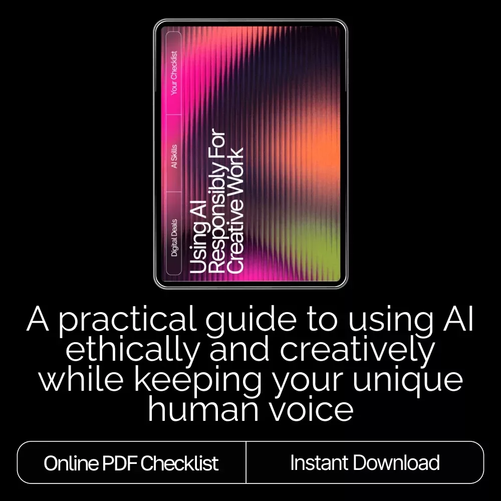 Using AI Responsibly for Creative Work – Printable Checklist | Digital Download | Creative Ethics Guide | How to Use AI Responsibly for Creative Work